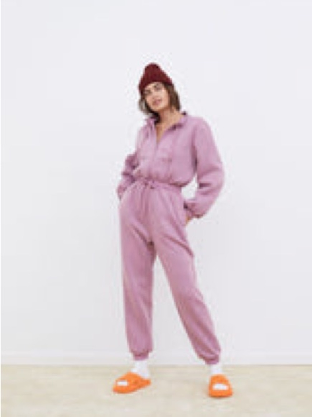 For Love & Lemons Dusty Pink Zip Hoodie - Picture 5 of 7